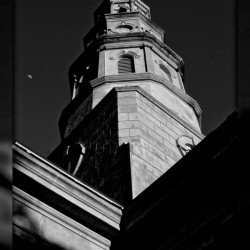 Moon over Church Steeple